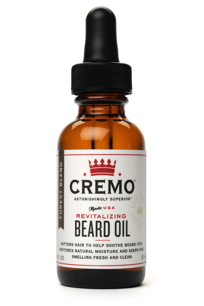 Cremo Beard Oil, Cedar Forest Blend - Restores Moisture, Softens And Reduces Beard Itch For All Lengths Of Facial Hair, 30 ml