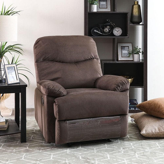 Danube Home V2 Benedict 1 Seater Fabric Recliner I Modern Design One Seat Relaxing Chair I Living Room Furniture L 86 x W 99 x H 99 cm - Chocolate 810401500187