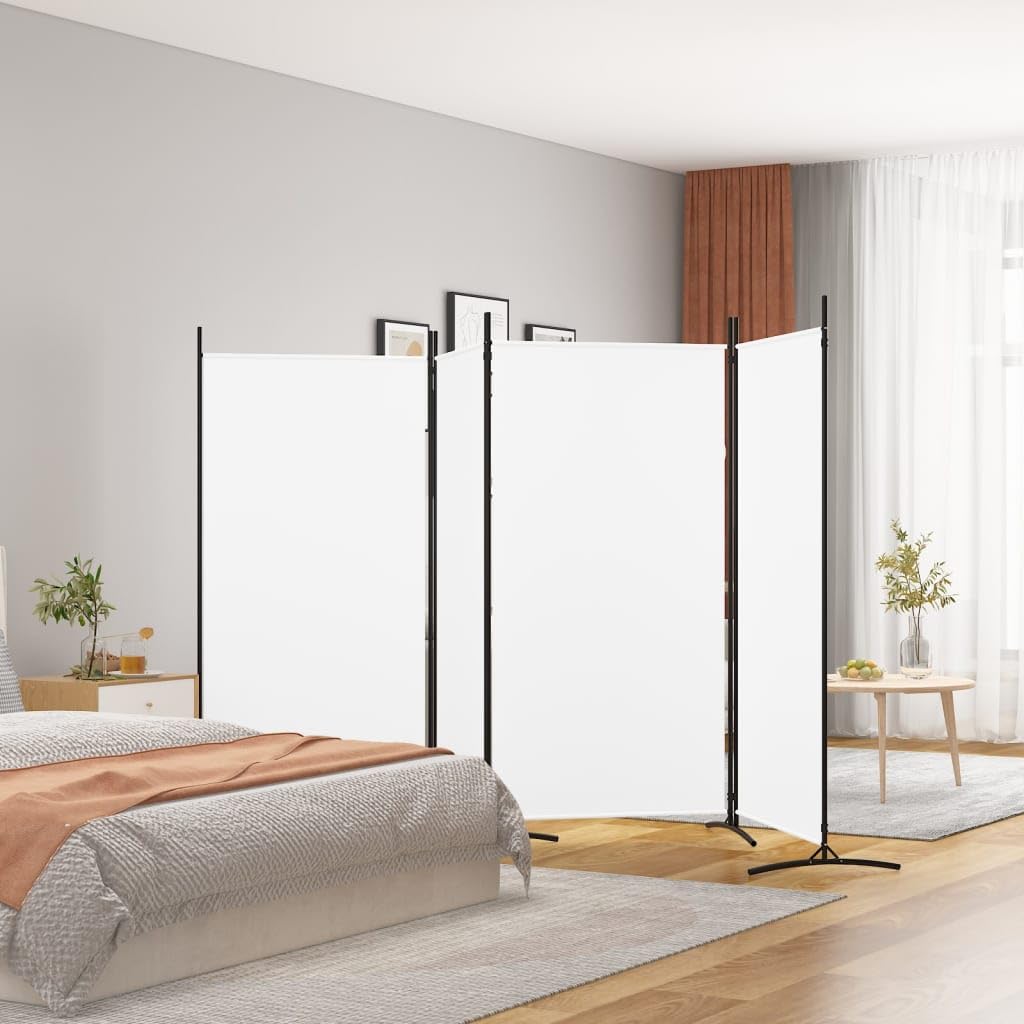 vidaXL 1-Panel Room Divider Folding Panel Screen Movable Partition Privacy Separator Wall Furniture Indoor Bedroom Office Black 175x180 cm