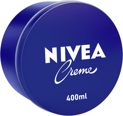 NIVEA Moisturising Cream, Universal All Pourpose Moisturizer for Face Body Hands, Tin 400ml