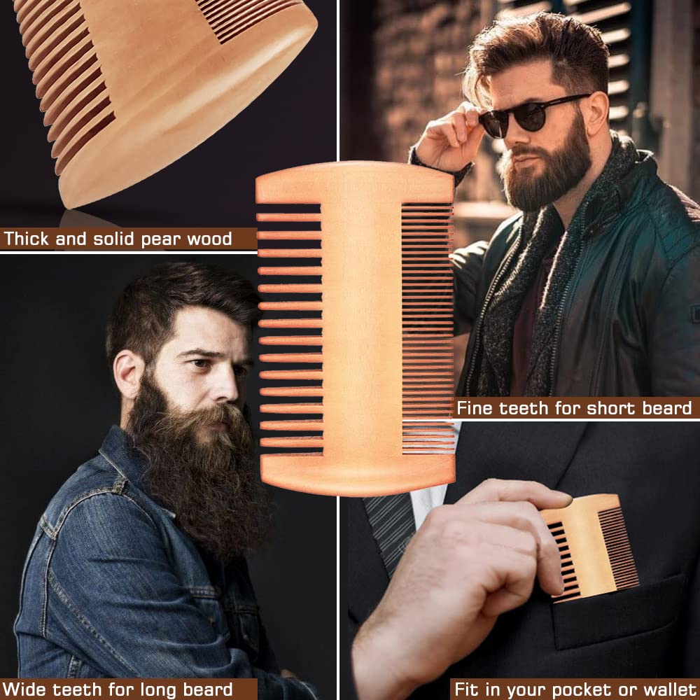 Beard Growth Kit for Men, Beard & Mustache Facial Hair Growth Roller Kit, Beard Growth Oil, Beard Balm, Beard Roller, Beard Comb,Storage Bag, Birthday Gifts for Fathers Dad Men with Free E-Book