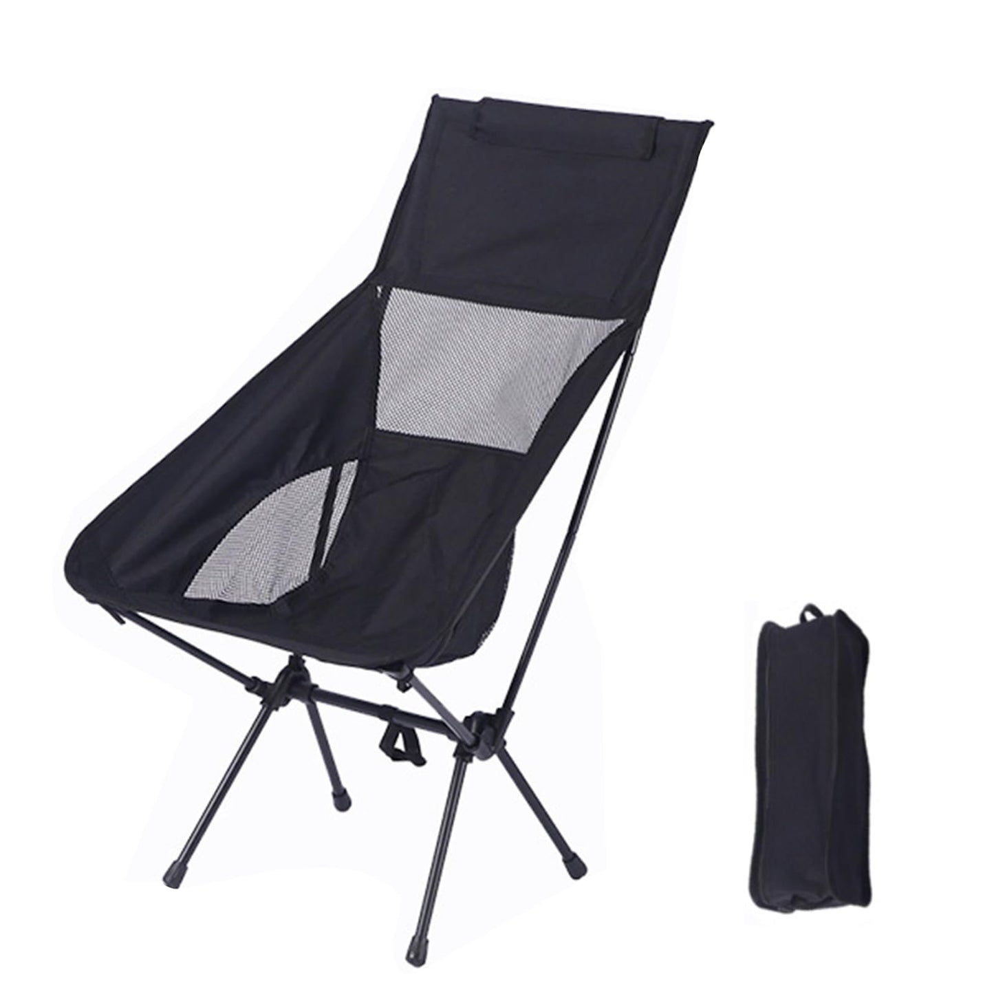 Beauenty Portable Camping Chair, Ultra-Compact Beach Chair for Adults Foldable Chair for Backpacking, Travel, Hiking, Fishing, Supports 100KG