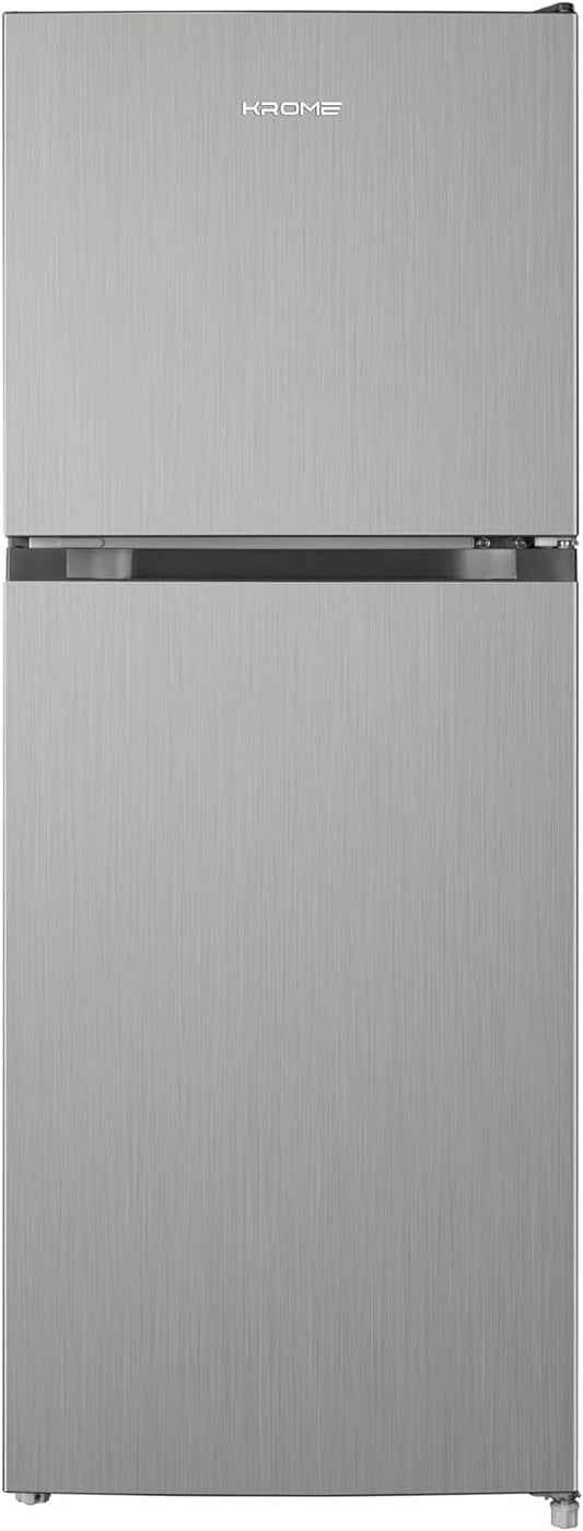 KROME 260L Gross,Double Door Top Mounted Refrigerator with Multi Air Flow System,No-Frost Cooling with Electronic Touch Temperature Control,Door Alarm, Silver, 10 Year Compressor Warranty-KR RFF 260SM