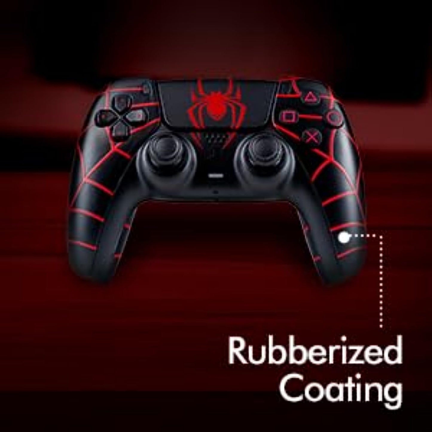 SWITCH PS5 Sony PlayStation 5 DualSense Wireless Controller - Custom Spider Design, Sweat Proof Finish, Scratch Resistant Paint