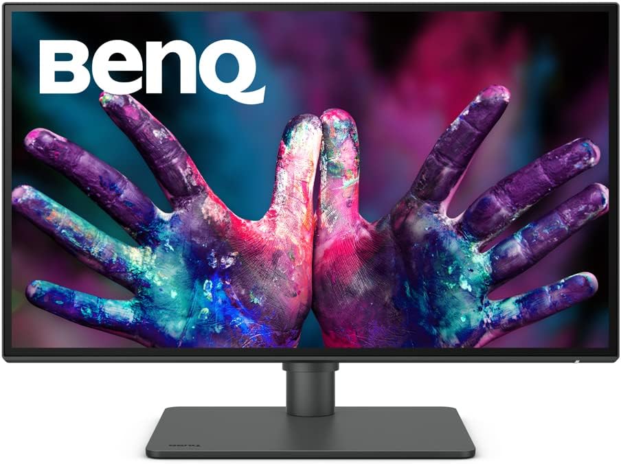 BenQ PD3205UA 32-inch Ergo Arm 4K Monitor, UHD, sRGB, Rec.709, HDR10, IPS, AQCOLOR Technology, USB-C, Factory-Calibrated, Hotkey Puck G2, KVM, Color Mode, DualView