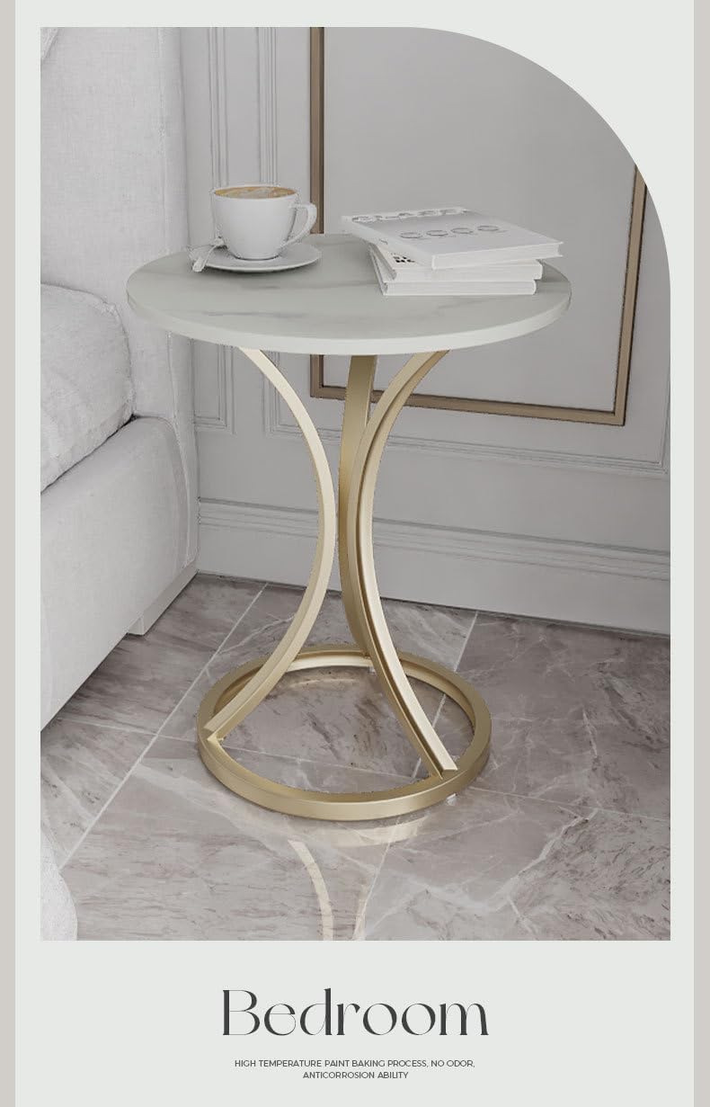 JOMILA Side Table Bedside Tables Coffee Tables Slate side table small coffee table marble living room sofa corner table creative balcony small round table side cabinet Tables (Round single leg)