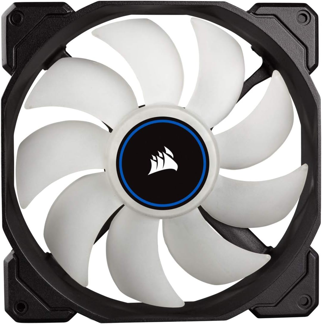 CORSAIR AF140 LED Low Noise Cooling Fan, Dual Pack - White, 140 mm