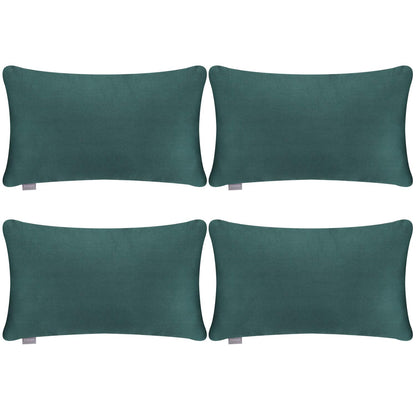 4-Pack 100% Cotton Comfortable Solid Decorative Throw Pillow Case Square Cushion Cover Pillowcase Sublimation Blank Pillow Covers(Cover Only,No Insert)(20x20inch/50x50cm, Christmas Green)