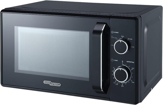 Super General Microwave Oven, 20 Liter Capacity, Black