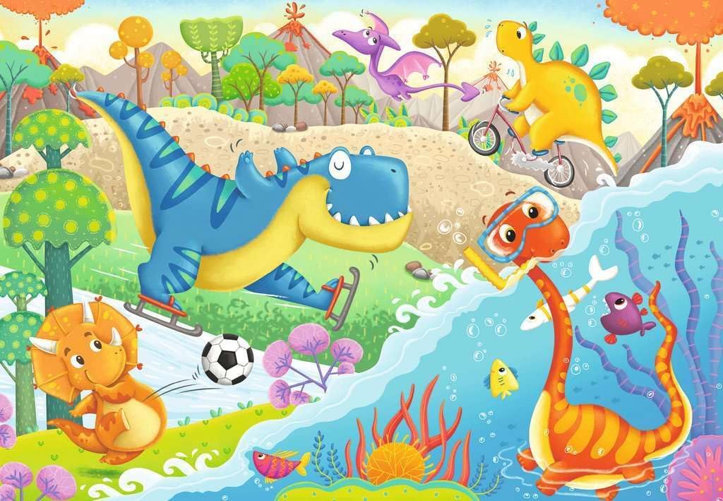 RAVENSBURGER Puzzle 05246 Ravensburger Favourite Dinos-2 x 12 Pieces Puzzle for Children from 3 Years