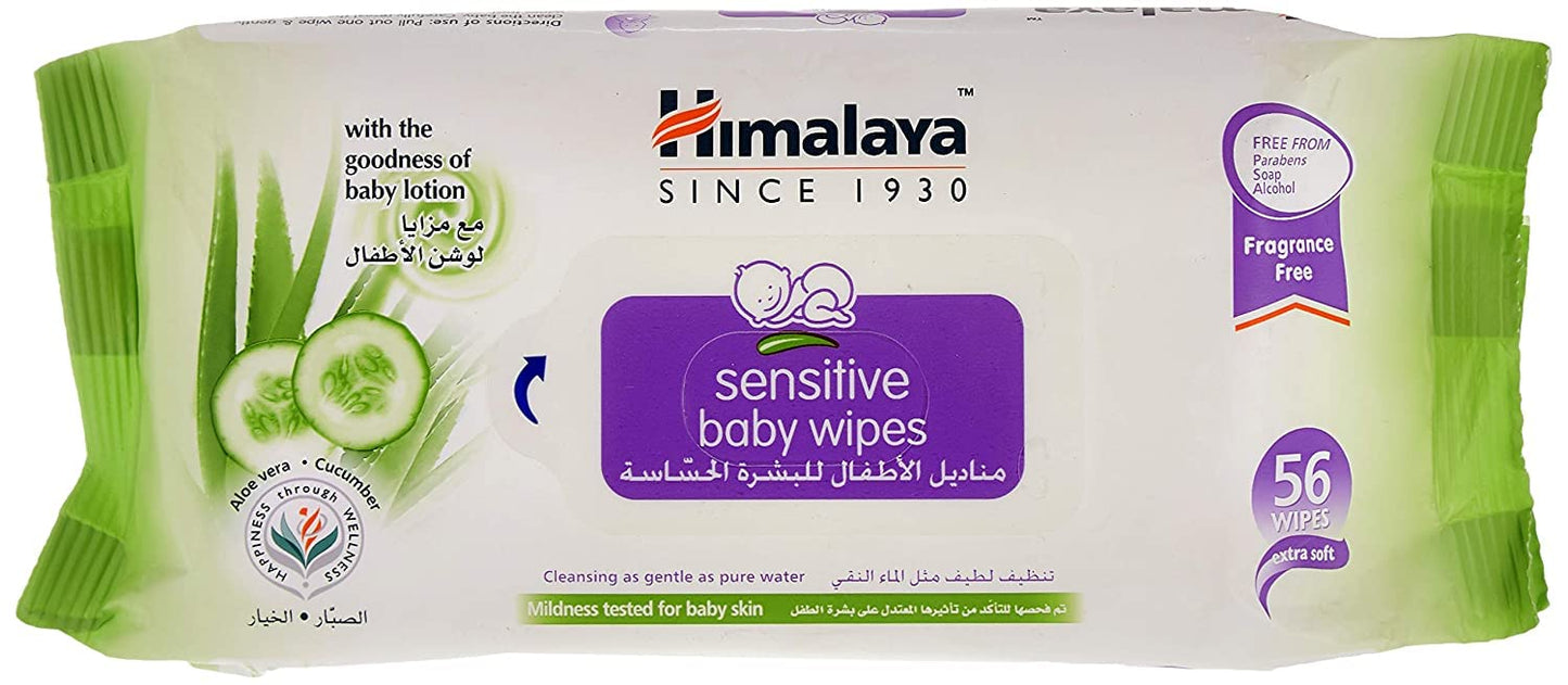 Himalaya Since 1930 Himalaya Sensitive Baby Wipes Alcohol & Paraben Free With The Goodness Of Aloe Vera And Cucumber Cleanses Your Baby'S Delicate & Extra Sensitive Skin -224 Wipes.