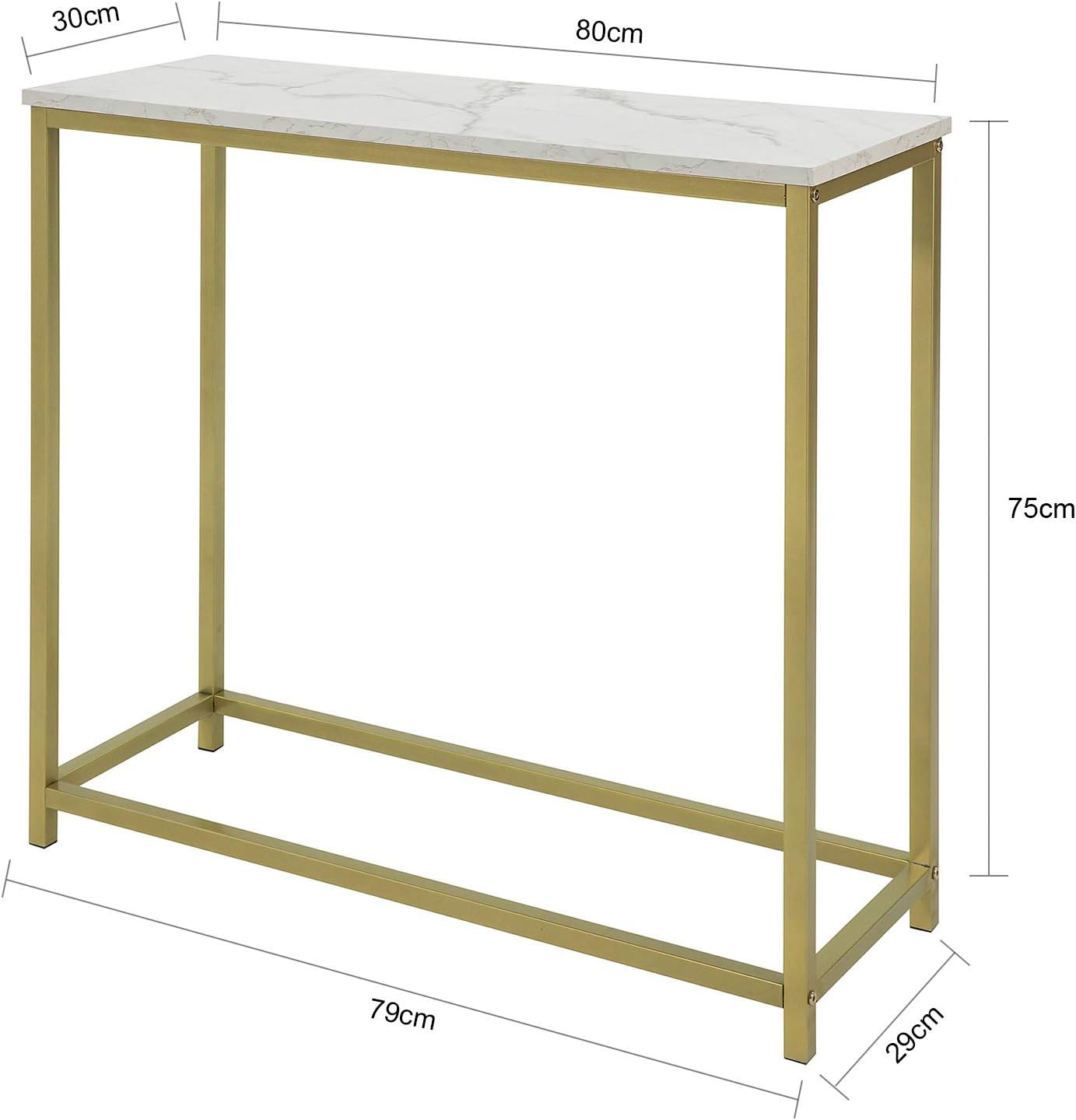 SoBuy (UAE STOCK) FSB29, Console Table Side Table End Table Hall Table Living Room Table, 80x30x75cm (black)