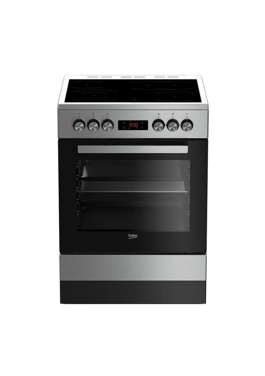 Beko 60 X 60 cm, 4 Zones CeRAMıc Electric Cookıng Range, Steel Finish Fsm67320GXS"Min 1 year manufacturer warranty"