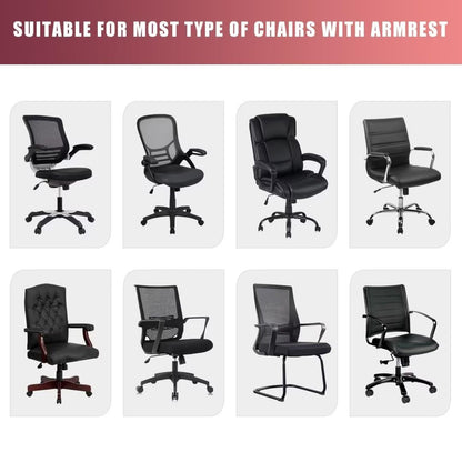 SARAFLORA Polyester Solid Stretch Washable Computer Chair Slipcovers for Universal Rotating for Boss, Office Chair (Large, Black)