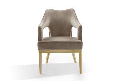 Iconic Home Gourdon Accent Chair Plush Velvet Upholstered Swoop Arm Gold Tone Solid Metal Legs Modern Contemporary, Blue