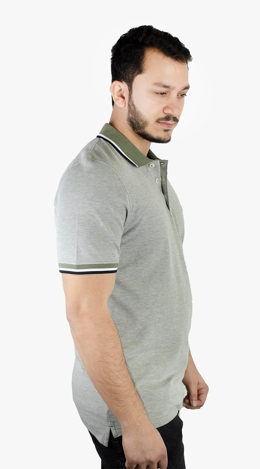 Men's Solid Pique Polo Shirt - Polo Shirt for Men