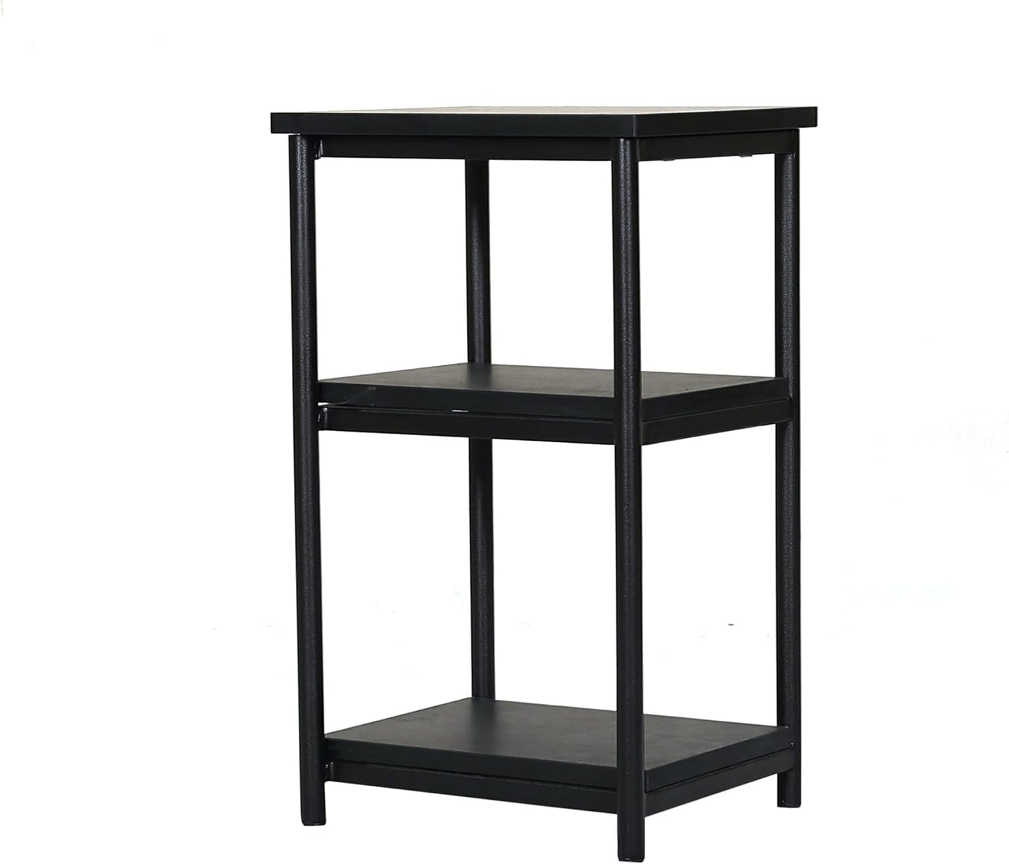 RIGID Metal Bedside Table | Cabinet Nightstand with Storage Shelf for Living Room Bedroom