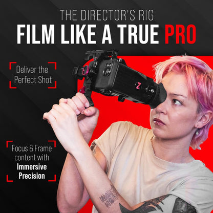 Zacuto Director’s Rig | Smartphone Video Rig with Smart Z Finder, Director’s Grip, Accessory Rail, Bridge, Diopters & Anti-Fog Shields | Filmmaking & Content Creator Accessories for Mobile Phones