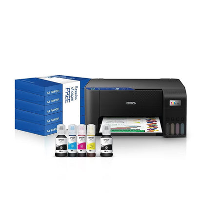 Epson Ecotank L3251 Home Ink Tank Printer A4, Colour, 3-In-1 With Wifi And Smartpanel App Connectivity, Black, Compact - CaveHubs