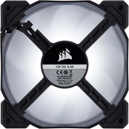 CORSAIR AF140 LED Low Noise Cooling Fan, Dual Pack - White, 140 mm