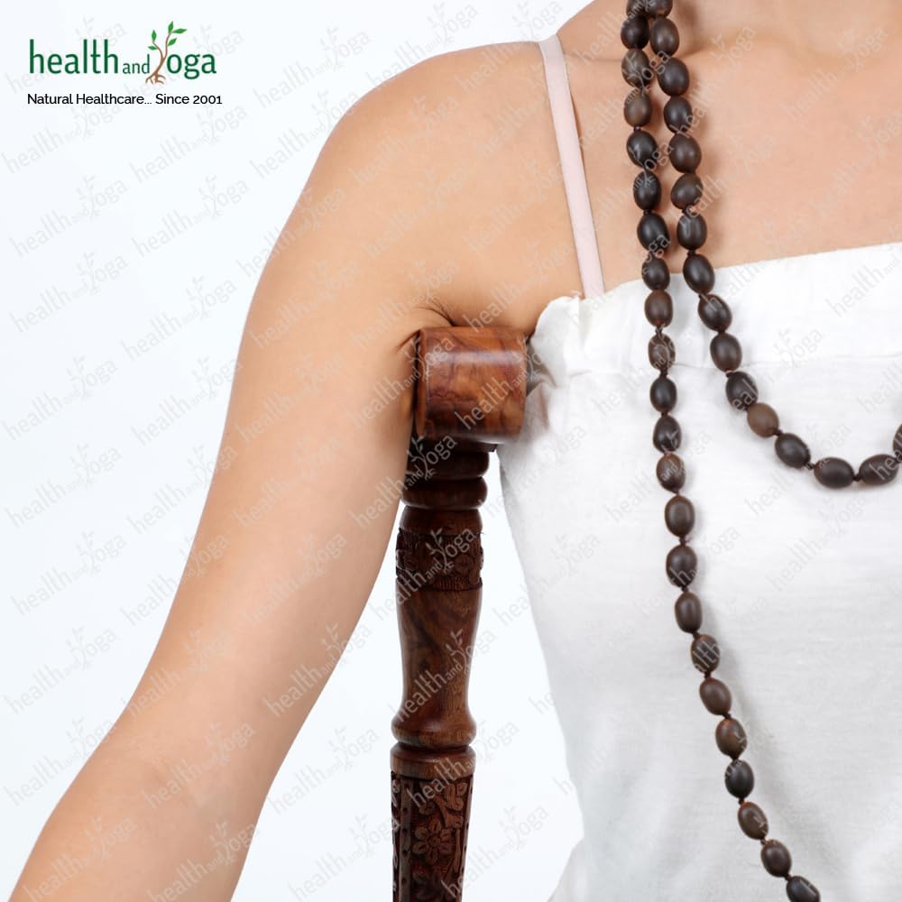 Yoga Danda - Wooden Staff - for Improved Breath flow in Nostrils and for Yoga Practices