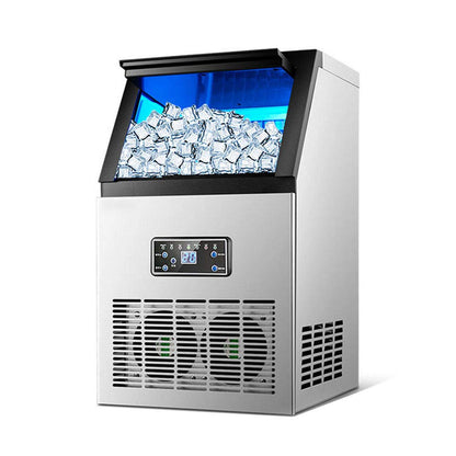 Fully Automatic Ice Machine, Household Commercial Desktop Fast Ice Cube Makers, Daily Output 60kg, for Home Kitchen Office Bar