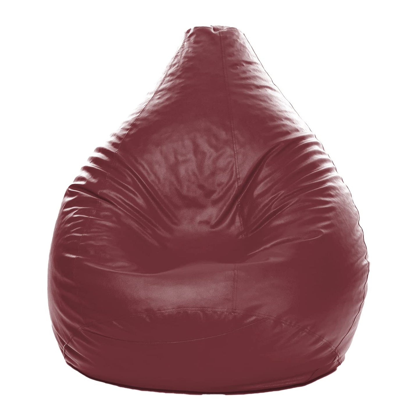 Luxe Decora PVC Bean Bag with Filling (X-Large, Beige)