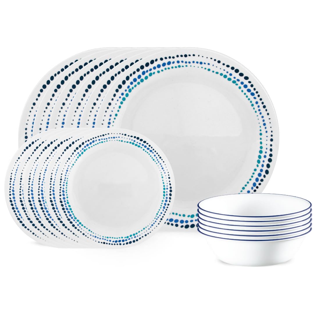 Corelle 18-Piece Chip Resistant Classic Collection Dinnerware Set, Service for 6 18-Piece 1134331