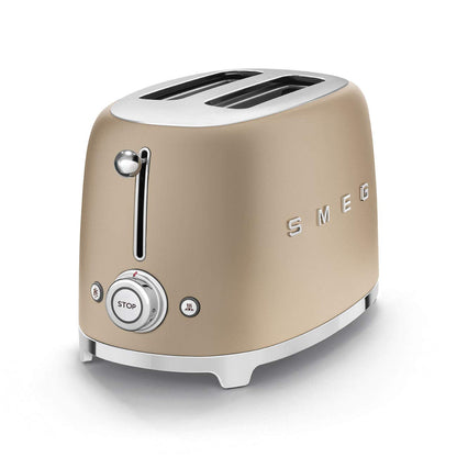 Smeg Retro 50'S Style, 2 Slice Toaster, Self Centering, Multifunction, Matte White, Tsf01Whmuk