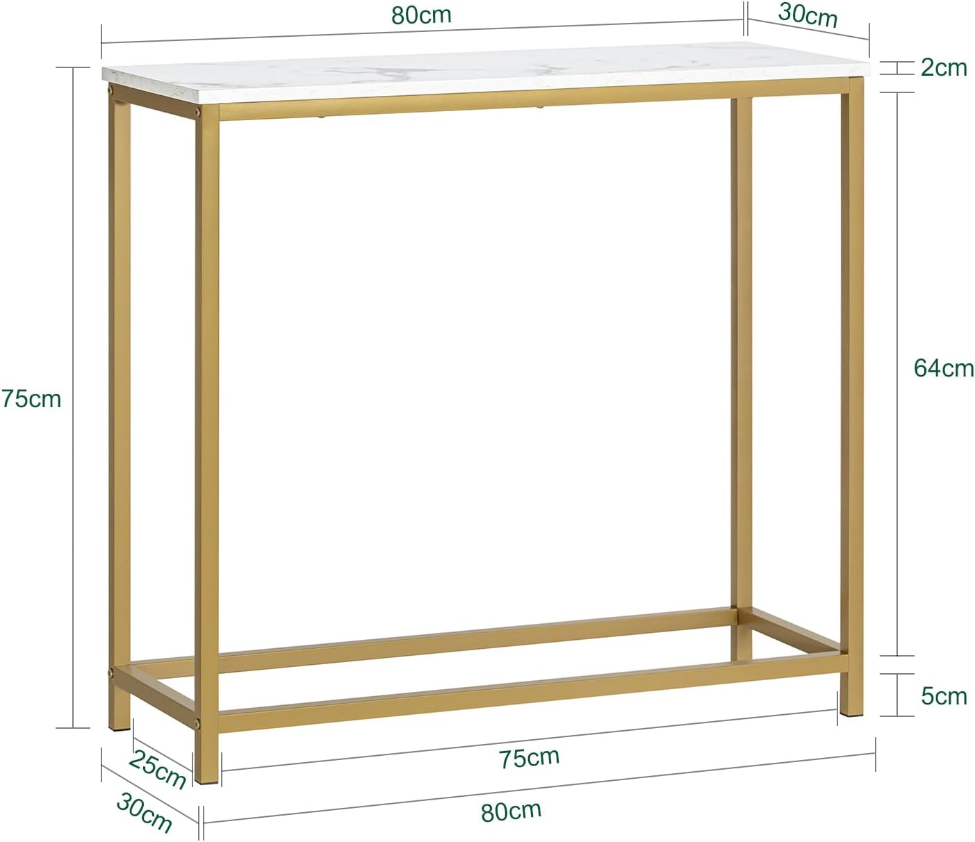 Haotian (UAE STOCK) SoBuy FSB21-W, Console Table Hall Table Side Table End Table Living Room Table, 92x30x80cm