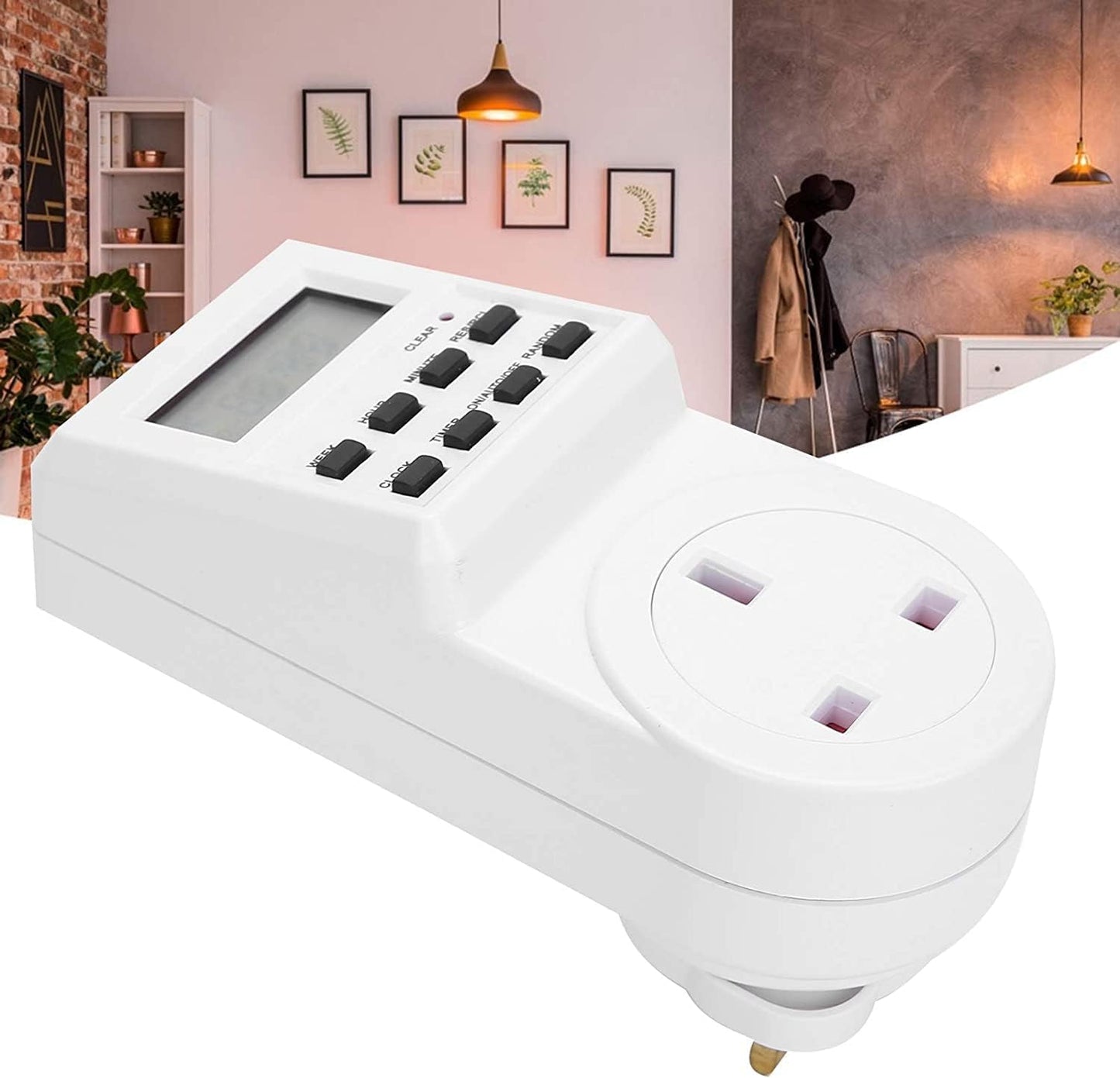 Plug Timer, LCD Display 10 Programmable Switching Programs 24 Hours & 7 Days Energy Saving Timer, Electrical Timer Socket for Lights and Home Appliances(2 pack)