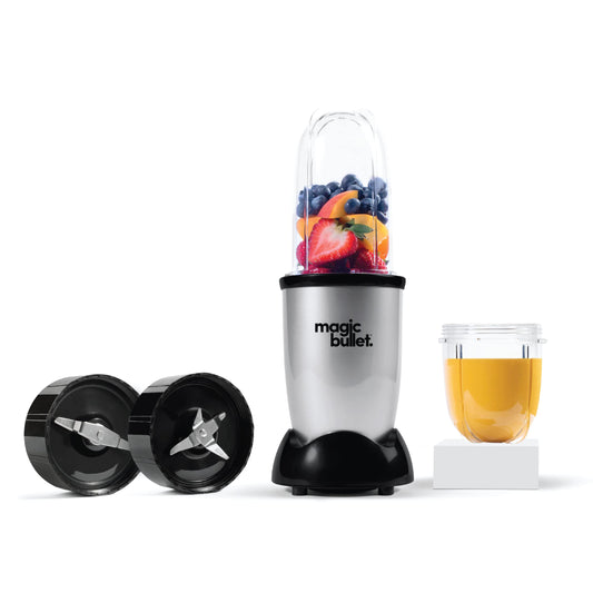 Magic Bullet Magic Bullet, 4 Piece Accessories, Multi-Function High-Speed Blender, Silver, MB4-0612