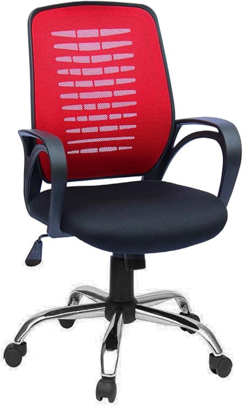 Desk Chair Office Chair for Home Height Adjustable Mid Back Mesh Computer Chair with Lumbar Support Mesh Swivel Computer Office Ergonomic Executive Chair (Swivil, Black)