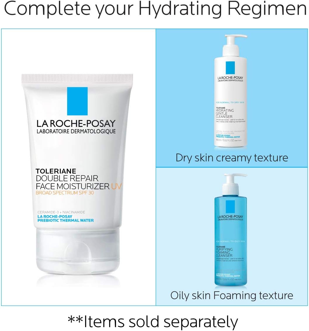 La Roche-Posay Toleriane Double Repair Moisturizer with SPF 30, 2.5 Fl oz