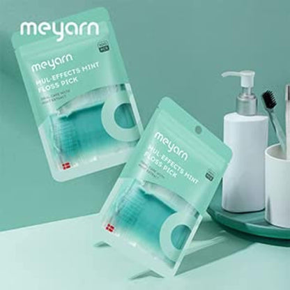 meyarn 30PCS PLA Dental Floss Picks for Teeth Sustainable Flossers with Tooth Pick Flossers for Adults and Kids- Plaque Remover for Fresh Teeth Cleaning