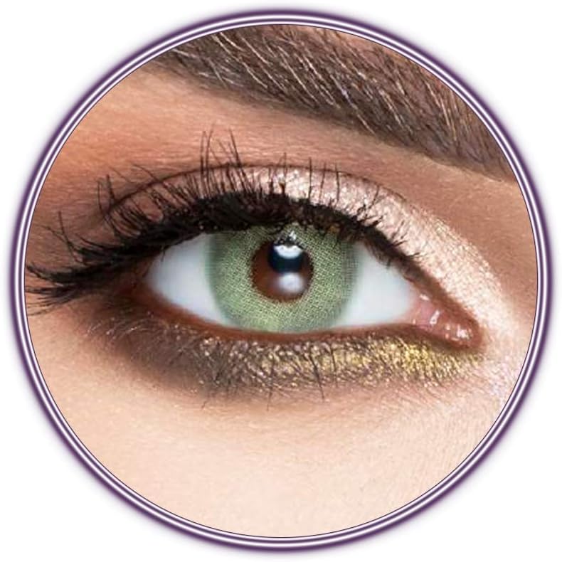 Unisex Luminous Contact Lenses, Luminous Green, Cosmetic Contact Lenses, Yearly Disposable, Green Color