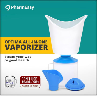 PharmEasy All In One Steam Vaporizer Machine Or Steamer For Cold And Cough Is A Machine Designed For Nozzle Inhaler,Electric Vapor Machine,Facial Sauna And Face Steamer Machine For Adults and Kids