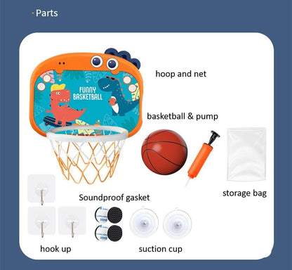 HALAYAYA® Kids Basketball Hoop Set Indoor Mini Basketball Hoop for Kids, Shooting Basketball Game with Net Ball and Pump, Sport Outdoor Bedroom Toys for Kids Birthday Gift (M)