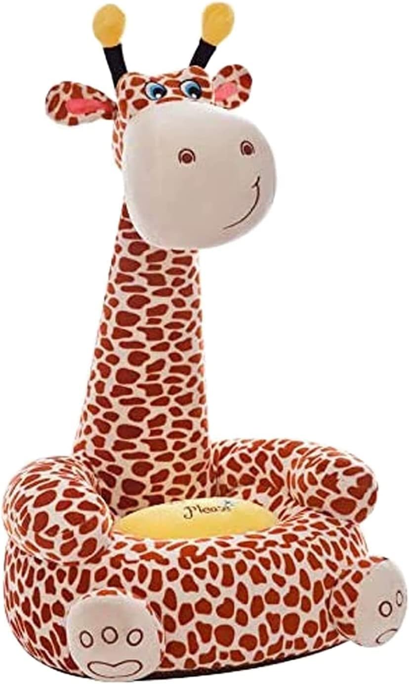 Aiwanto Baby Sofa Kids Seat Furniture Comfortable Fluffy Animal Giraffe Design Lazy Sofa for Children (Brown)