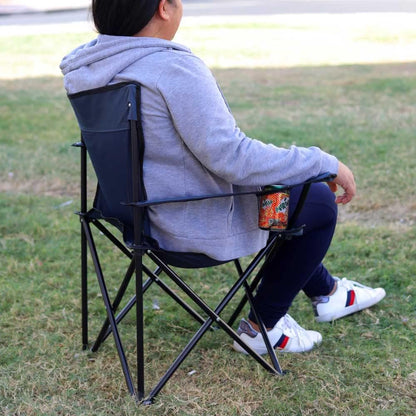 YATAI Portable Folding Camping Chair with Cup Holder Foldable Fishing Camping Chair - Outdoor Picnic Chair With Carry Bag Perfect For BBQ Beach Chair - Lightweight Outdoor Camping Chairs