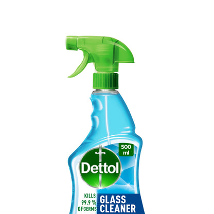 Dettol Sparkling Shine Glass Cleaner, helps remove Greasy Residues, Trigger Spray Bottle, 500ml ( Packaging May Vary)