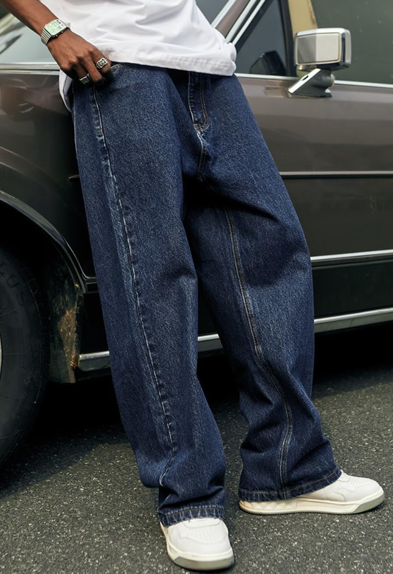 Baggy Jeans for Men Women Y2k Skater Vintage Plain Pants 2023 Casual Wide Leg Jeans Loose Fit Denim Hip Hop Jeans