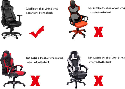 SARAFLORA Polyester Solid Stretch Washable Computer Chair Slipcovers for Universal Rotating for Boss, Office Chair (Large, Black)