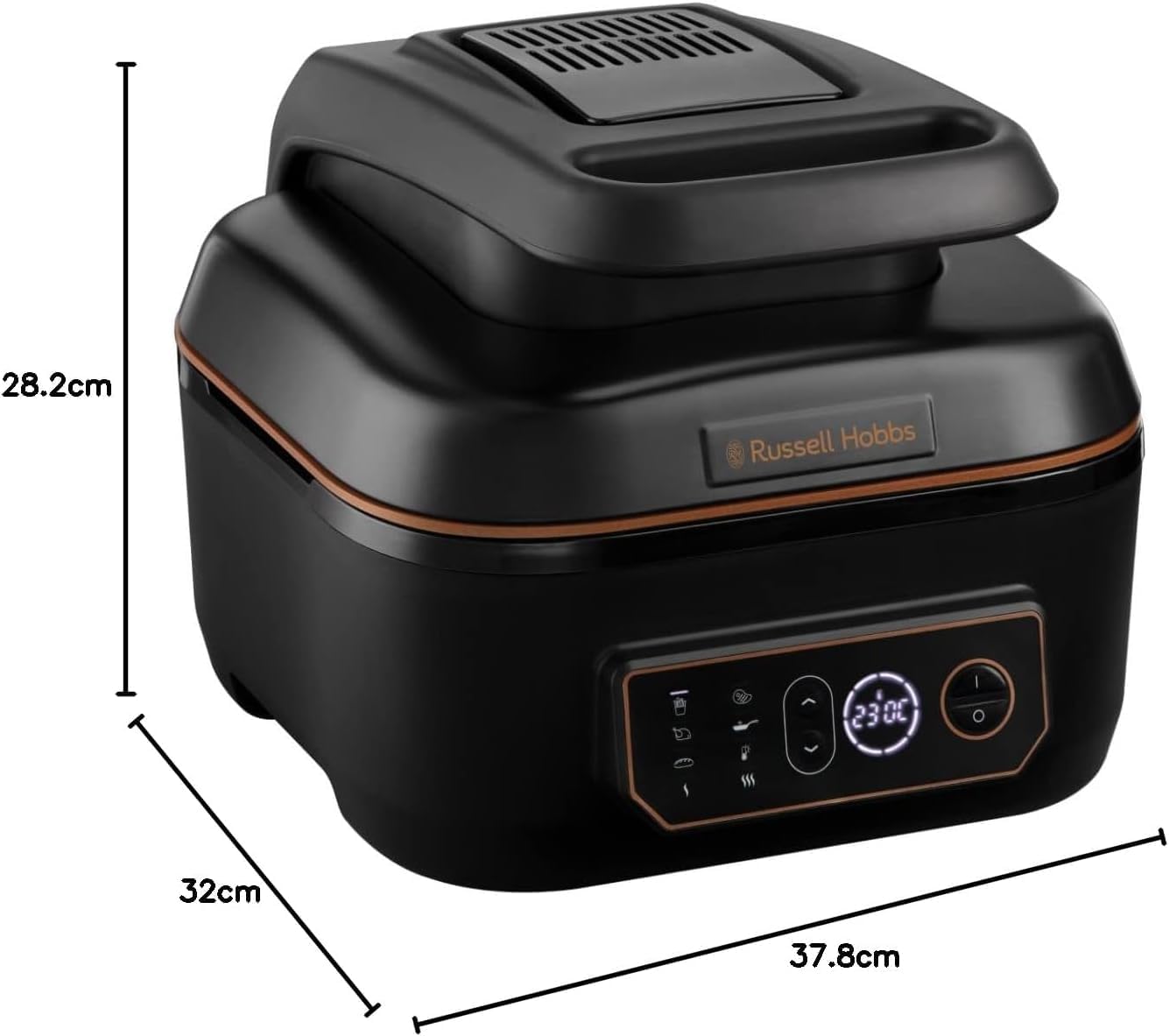 Russell Hobbs Digital Air Fryer XL - 8L Capacity, 1800W, 10 Pre-set Cooking Functions, Dishwasher Safe - (27170 ) Black - 1-Year Warranty