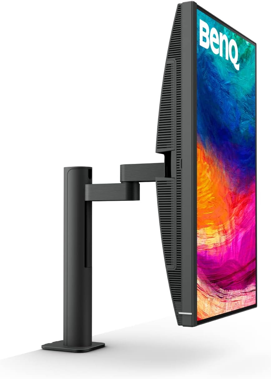 BenQ PD3205UA 32-inch Ergo Arm 4K Monitor, UHD, sRGB, Rec.709, HDR10, IPS, AQCOLOR Technology, USB-C, Factory-Calibrated, Hotkey Puck G2, KVM, Color Mode, DualView