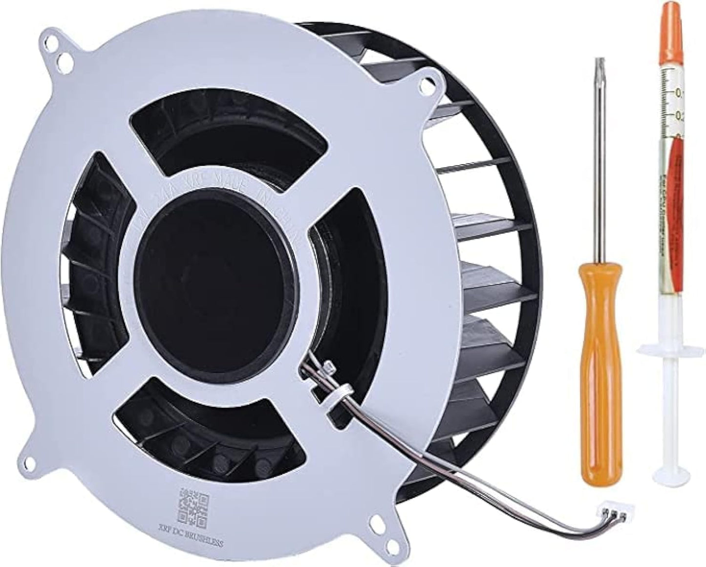 PS5 Fan Internal Cooling Fan Replacement for Sony Playstation 5 PS5 23 Blades Fan 12047GA-12M-WB-01 12V 2.4A General 17 Blades Fan G12L12MS1AH-56J14 (with Screwdriver T8)