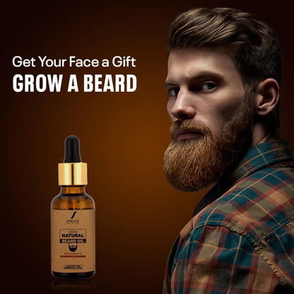 Spruce Shave Club Beard Oil For Beard Growth (30ml) - Cedarwood & Mandarin - 9 Natural Oils For Beard Growth