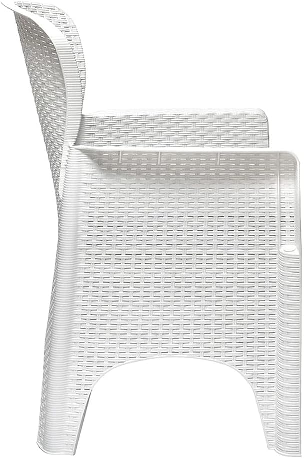 Nilkamal Breeze Plastic Patio Seating Set (1 Table+2 Chair) Outdoor Lawn Yard Terrace Balcony Seating WHITE