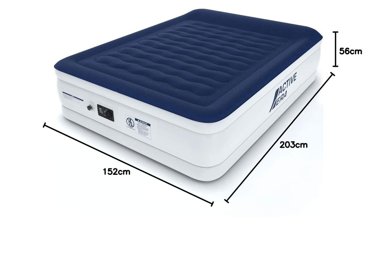 Active Era Luxury Single Size Inflatable Mattress - Elevated Air Mattress with Built-in Pump, Raised Pillow & Structured I-Beam Technology