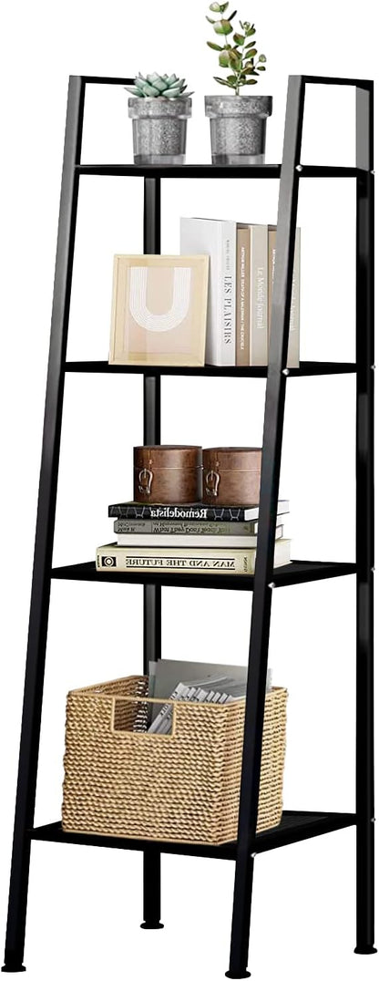 Uptyia Bookcases,Uptyia 4-Tier Shelving Unit Bookcase with Open Shelves,Standing Bookshelves Metal Frame Display Rack for Living Room,Bedroom